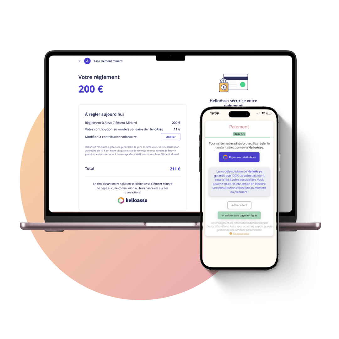 Paiement en ligne des adhésions avec le partenariat HelloAsso & ClicTréso